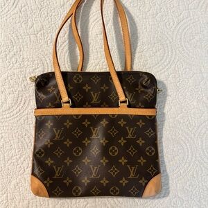 Louis Vuitton Dark Brown and Tan Monogram Shoulder Bag